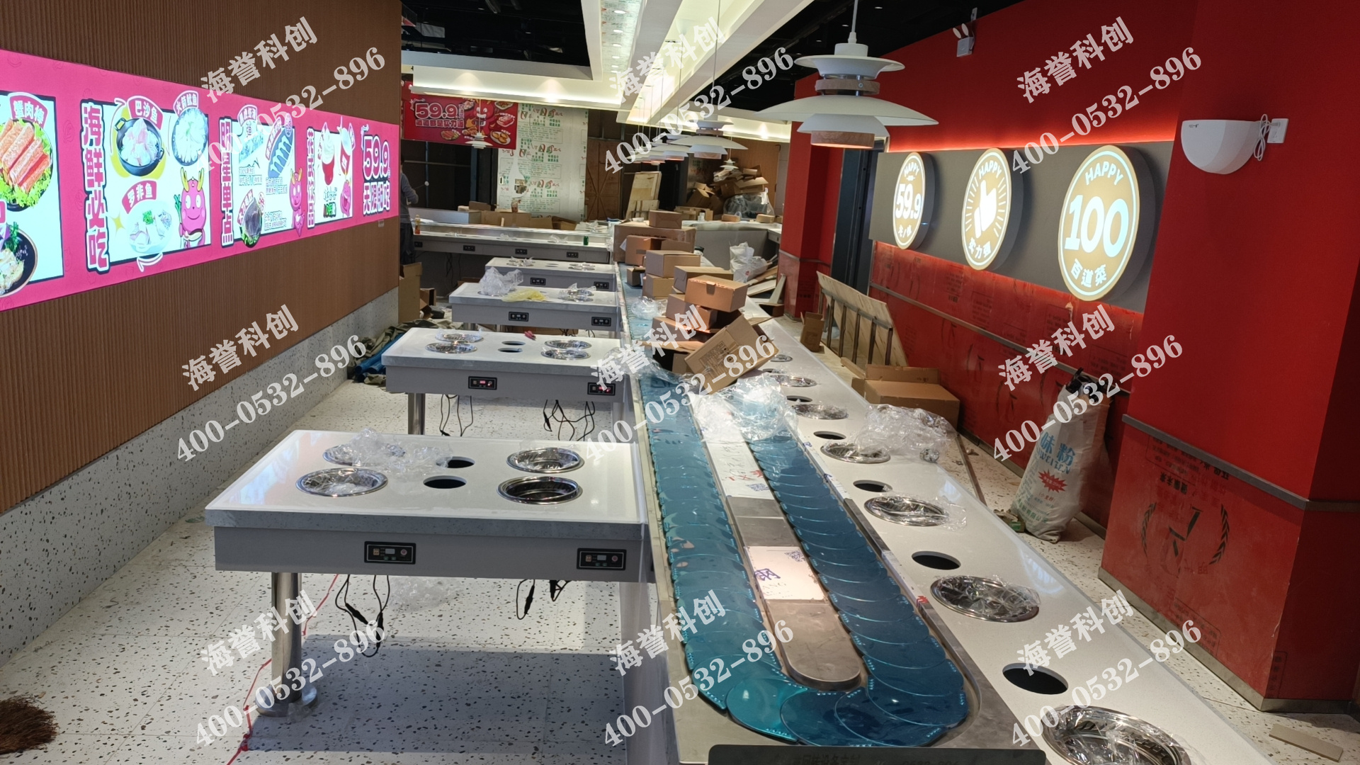 海譽(yù)科創(chuàng)江蘇南京單涮無煙小火鍋設(shè)備安裝完成