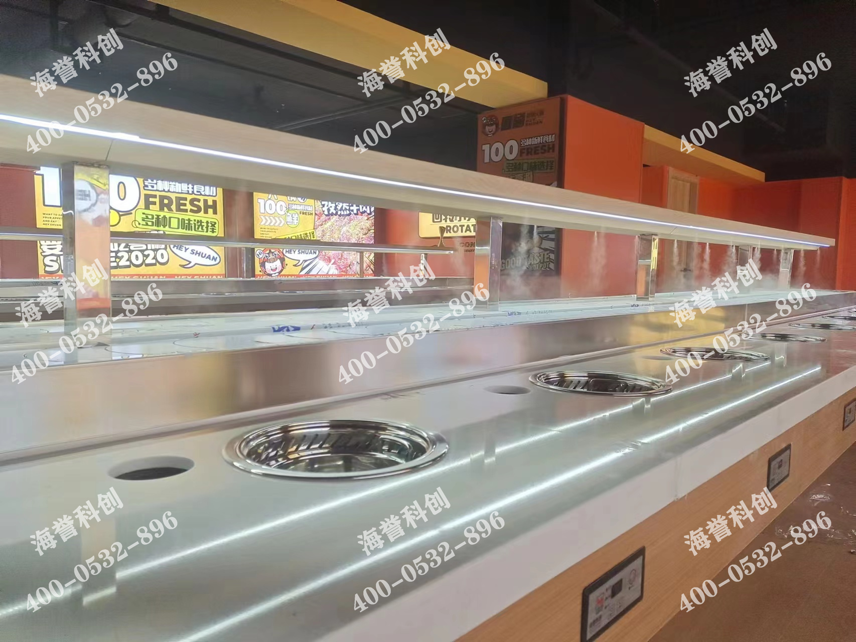 海譽科創(chuàng)甘肅蘭州單涮無煙小火鍋設(shè)備安裝完成